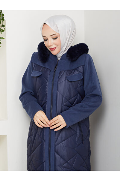 Deryam Tekstil Kaşe Detaylı Şişme Mont