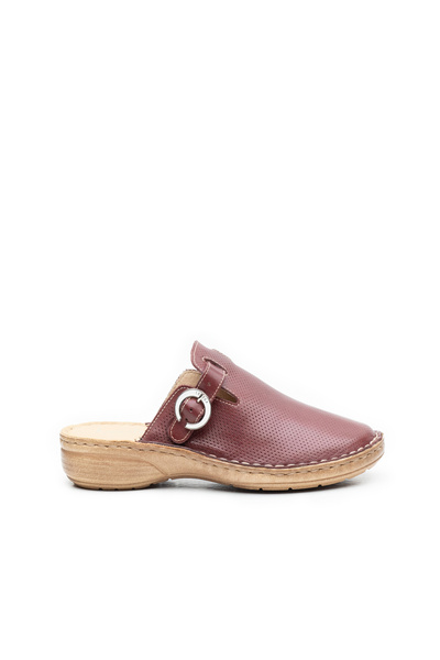 UrbanShoes Saboti medicali dama, perforati din piele naturala, Leofex - 121-L...