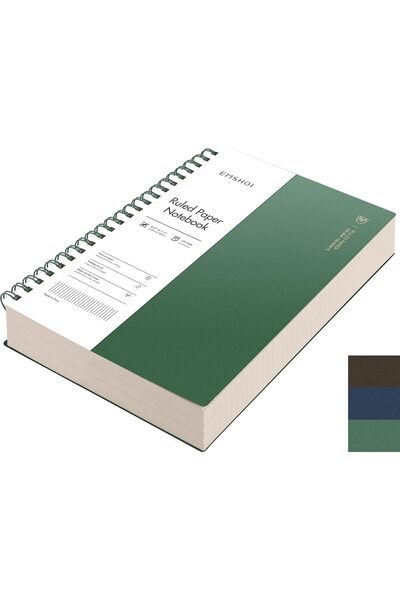 EMSHOI A4 Spiral Notebook, 28.4x21 cm, 150 Sheets/300 Pages, Thick 100gsm Lin...