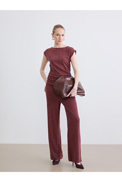LC Waikiki Elastic Waist Textured Women's Trousers