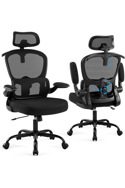 Coscendo Scaun de birou ergonomic Coscendo, cu tetiera 3D reglabila si suport...