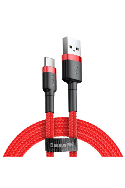 Baseus Кабел за данни CATKLF-C09 USB USB-C QC3.0 2A 2M Червен