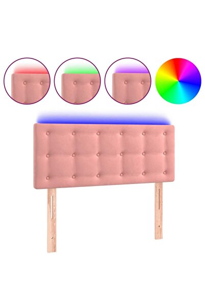 vidaxl LED headboard, pink, 90x5x78/88 cm, Velvet