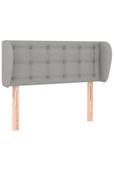 vidaxl Light grey headboard with wings 83x23x78/88 cm textile
