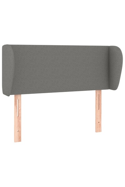 vidaxl Dark grey headboard with wings 83x23x78/88 cm textile