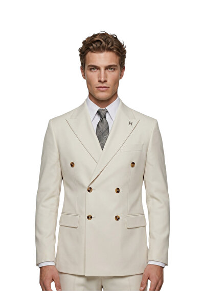 HERMOSE Signature |   Light Cream Double-Breasted Suit