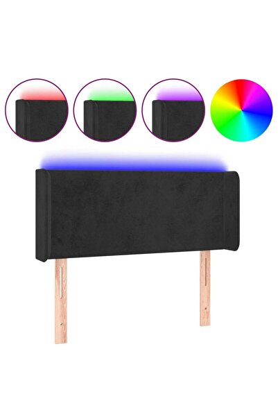 vidaxl LED headboard, black, 93x16x78/88 cm, Velvet