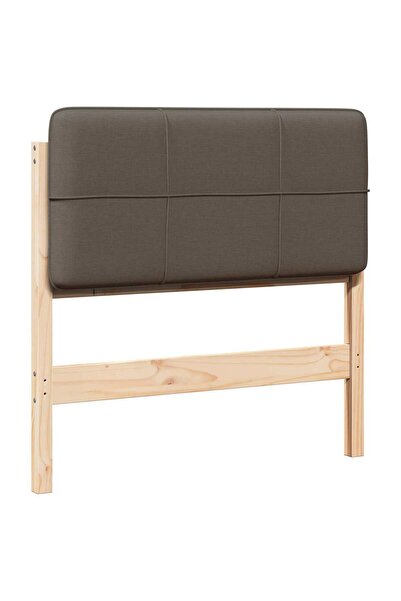 vidaxl Upholstered headboard Brown and taupe 80 cm Solid pine wood