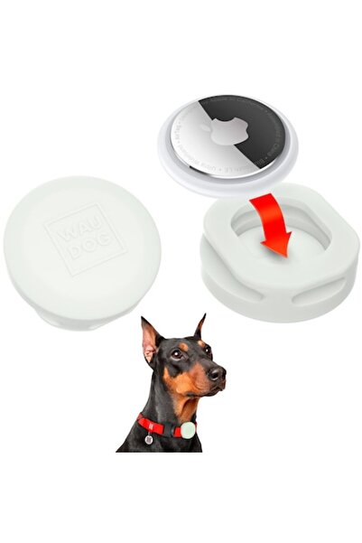 WAUDOG AirTag cover for collars and harnesses, silicone, Silicone, glow-in-th...