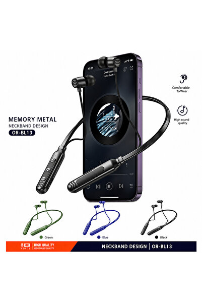 ORdEo Wireless Neckband Earphones with Magnetic Earbuds, Deep Bass Stereo Sou...