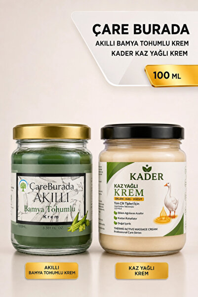 Çare Burada ÇareBurada Akıllı Bamya Tohumlu Krem 100 ml + Kader Kaz Yağlı Kre...