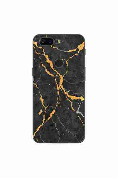 OEM Husa compatibila cu OnePlus 5T Silicon Gel Tpu Model Noir Gold Marble