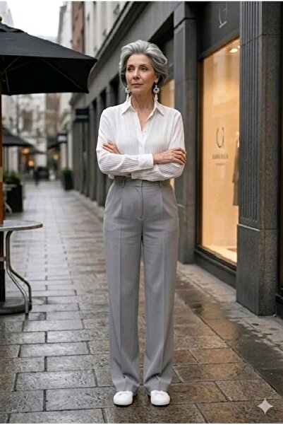 hies Quality Stretch Fabric, Original Stitching Button Closure High Waist Gre...