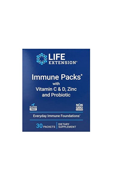 Life Extension Immune Packs with Vitamin C & D, Zinc and Probiotic 30 plicuri -