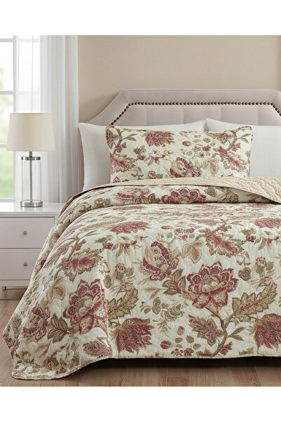 REDTAG Beige and Pink And 2 Piece Quilt Set (200 x 150 cm)