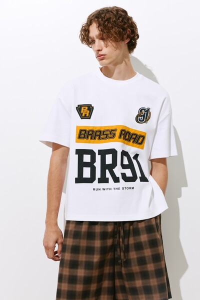 Pull & Bear Brass Road kısa kollu bol tişört