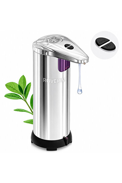 ROVERIM Automatic Soap Dispenser, 250 ml, Touchless Sensor, 5W, Stainless Steel
