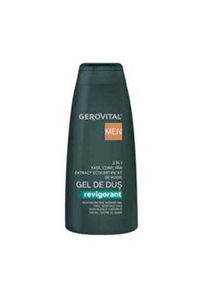 GEROVITAL Gel de dus Revigorant 3in1 - Men Shower Gel Face, Body and Hair, 40...