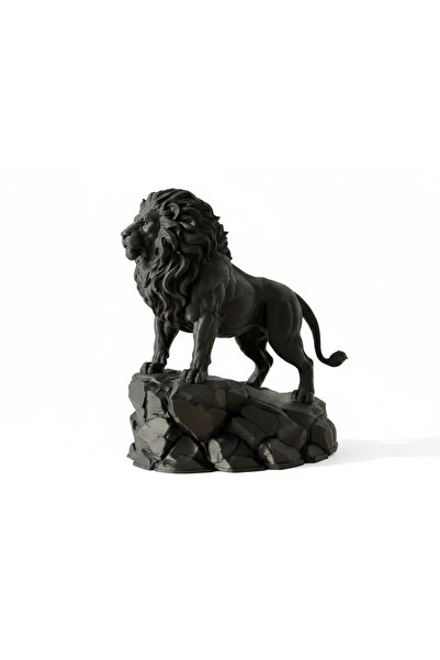 OEM Statueta Decorativa Leu Impunator, Ornament Interior Figurina Animal Salb...