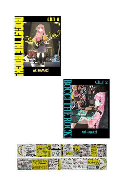 Komik Şeyler Boççi the Rock! 1-2. Ciltler Manga Seti (Özel Cetvel ve Manga Ay...