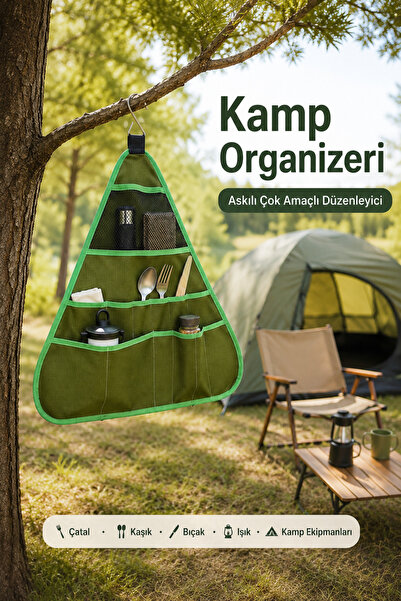 i lin baby Kamp Organizeri Askılı Çok Amaçlı Doğa Piknik Outdoor Çatal Kaşık ...