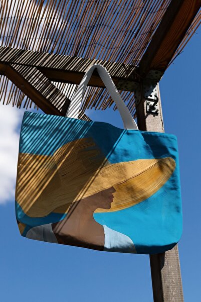 Ulu Home Woman Cotton Column Beach and Daily Shoulder Bag