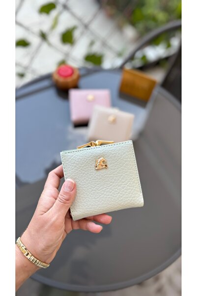 FirstRoseStore Altın Detaylı Toz Pembe Kadın Cüzdanı