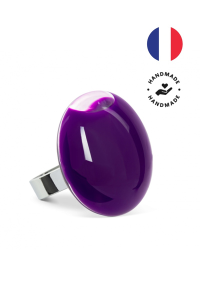 Pylones Glass Ring - Galet - Medium Milk