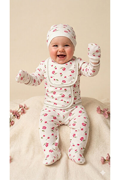 Hece Bebe طقم خروج من المستشفى مكون من 5 قطع مصنوع من القطن بنسبة 100% - طقم ...