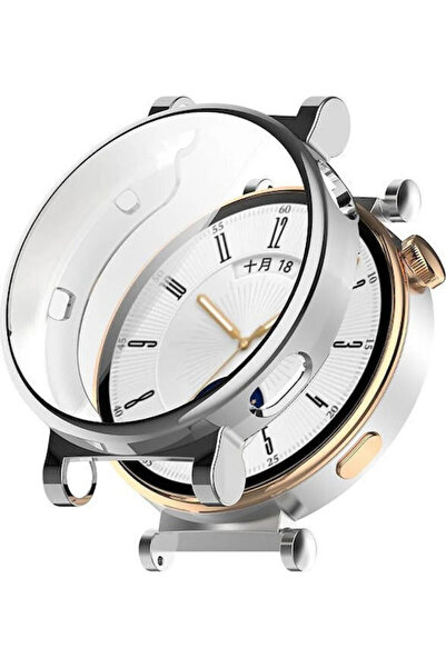 OEM Huawei Πίσω Κάλυμμα Σιλικόνης Ασημί (Huawei GT4, 41mm)