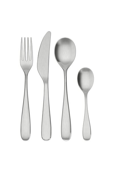 IKEA طقم أدوات مائدة من 24 قطعة من BEHAGFULL، مصنوع من الفولاذ المقاوم للصدأ