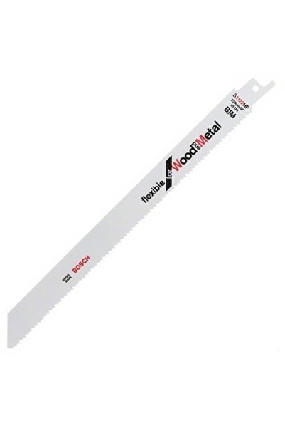 Bosch Set of 5 Reciprocating Saw Blades, S1122HF Flexible for Wood and Metal