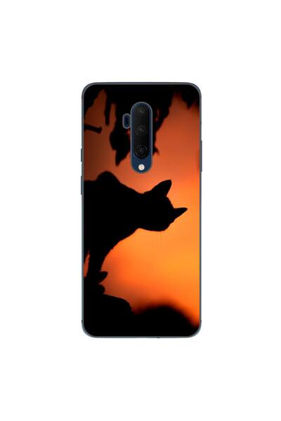OEM Husa compatibila cu OnePlus 7T Pro Silicon Gel Tpu Model Halloween Pisica...