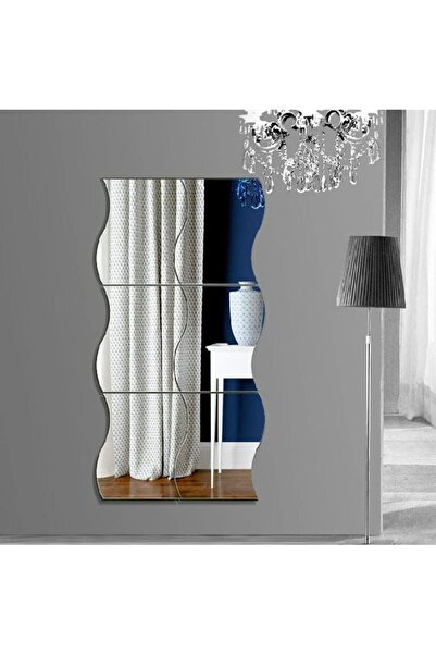 Arabest 6-Piece Wavy Mirror Wall Stickers,3D Art DIY Decorative Acrylic Mirro...