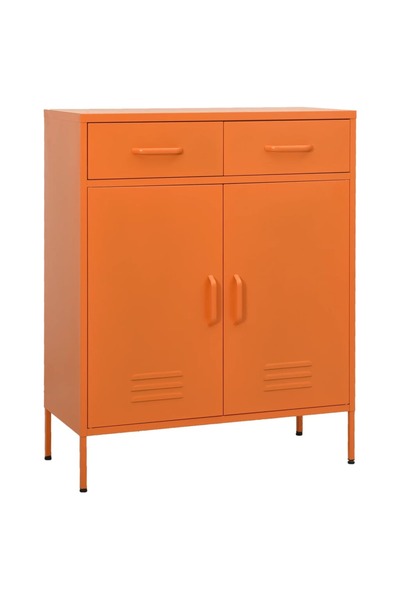 vidaxl Storage cabinet, orange, 80x35x101.5 cm, steel