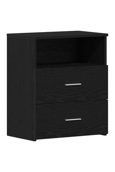 vidaxl Noptieră 2 pcs Stejar Negru 50 x 32 x 60cm Lemn compozit