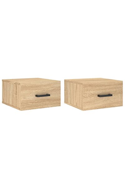 vidaxl Noptiere de perete, 2 buc., stejar sonoma, 35x35x20 cm
