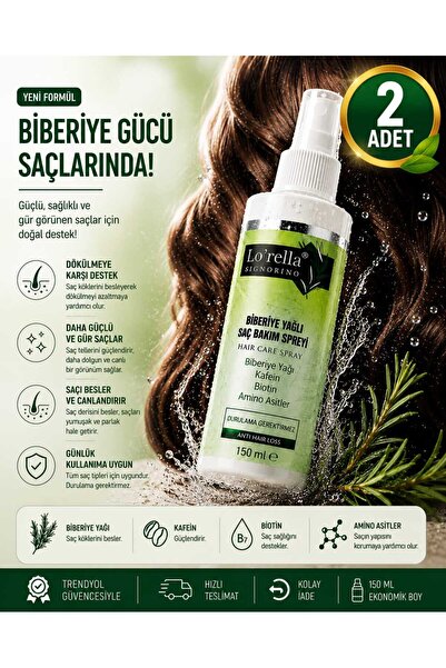 Lorella Biberiye Yagı saç bakım spray 150ml 2 ADET