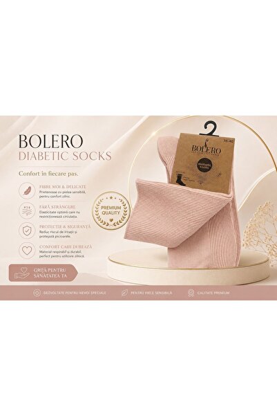 Serena Sosete lungi pentru diabetici, damă ROZ