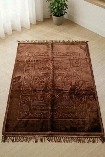 Bella Home Thick Quality Plush Velvet Non-Slip Base Prayer Mat 80 cm X 120 cm...