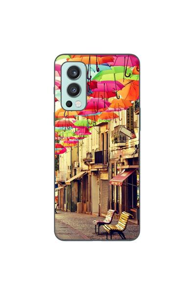OEM Husa compatibila cu OnePlus Nord 2 Silicon Gel Tpu Model Strada Umbrele C...
