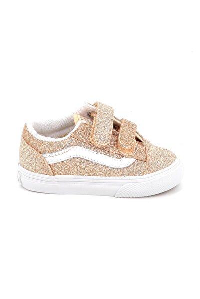Vans Παιδικό Χαμηλό Casual για Κορίτσι Old Skool V Χρώματος Χρυσό Glitter VN0...