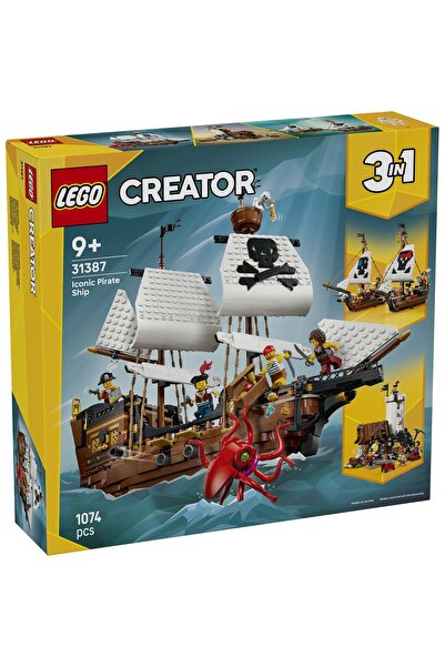 LEGO ®   Creator 3 în 1 Jucărie Navă Pirat Iconică 31387