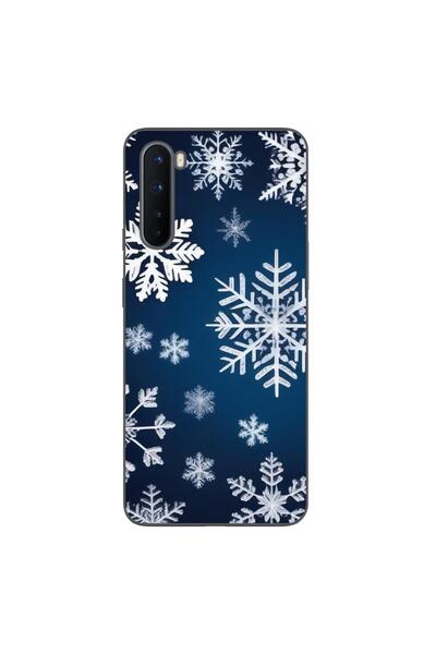 OEM Husa compatibila cu OnePlus Nord Silicon Gel Tpu Model Fulgi de Nea