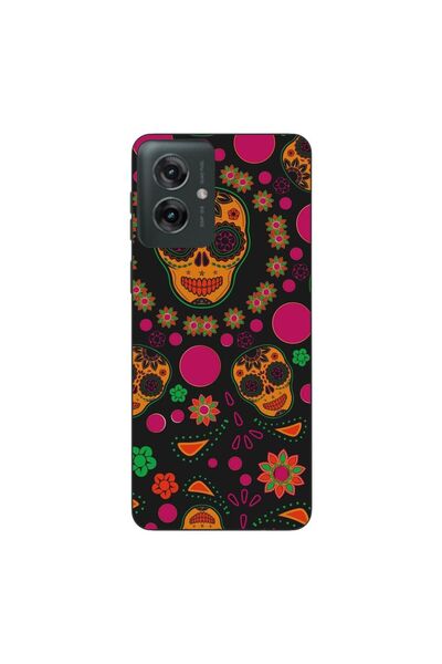 OEM Θήκη συμβατή με Motorola Moto G55, από σιλικόνη gel TPU, με σχέδιο Κρανίδ...