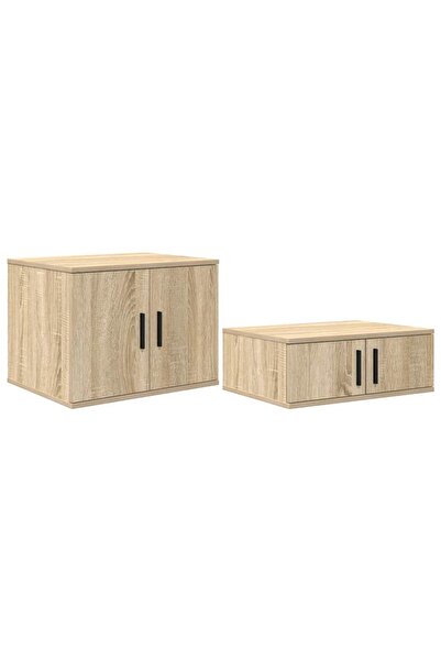 vidaxl Storage cabinet 2 pcs Sonoma Oak 118 x 41 x 40 cm