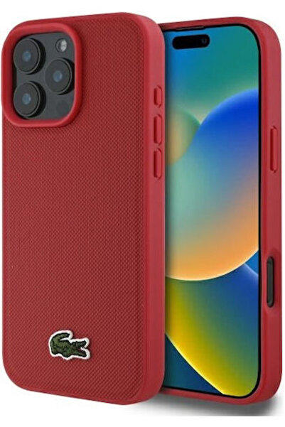 Lacoste Εμβληματική Πλαστική Κόκκινη Πίσω Θήκη Magsafe Petit Pique (iPhone 16...