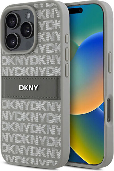 Dkny Επαναλαμβανόμενο Σχέδιο Τονική Ρίγα Πίσω Κάλυμμα Μεταλλικό Μπεζ (iPhone ...