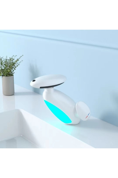 OEM Baterie Lavoar Albă cu LED și Indicator Temperatură, Design Modern