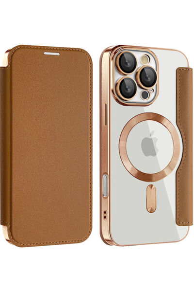 Techsuit Smartmag Θήκη Βιβλίο Σιλικόνης Καφέ (Galaxy A17)